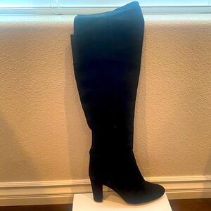 Halogen black over the knee boots